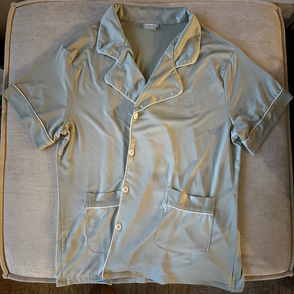 Light Green Satin Pajama Set - Picture 4 of 5